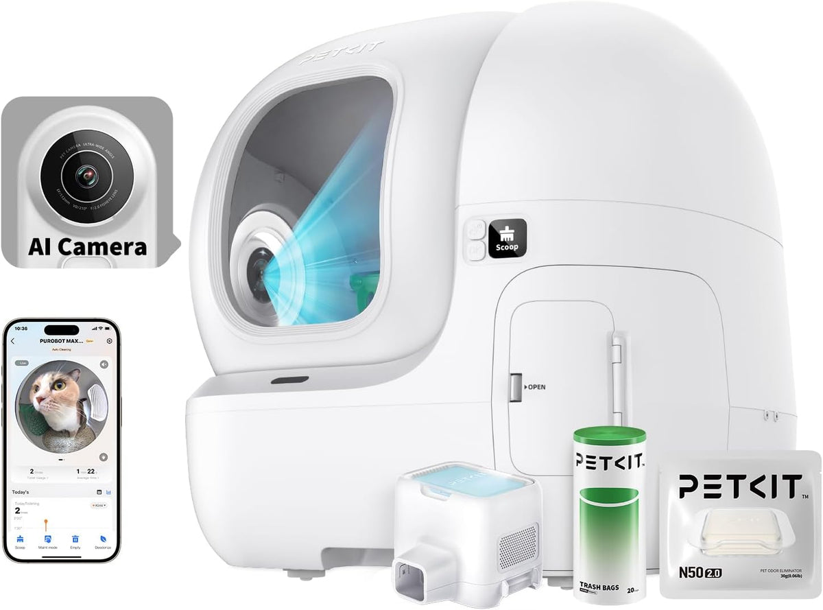 PETKIT PUROBOT MAX PRO AI-Camera Self Cleaning Cat Litter Box - UK
