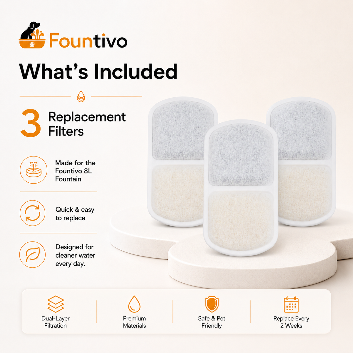 Fountivo™ Fountain Filters 8L