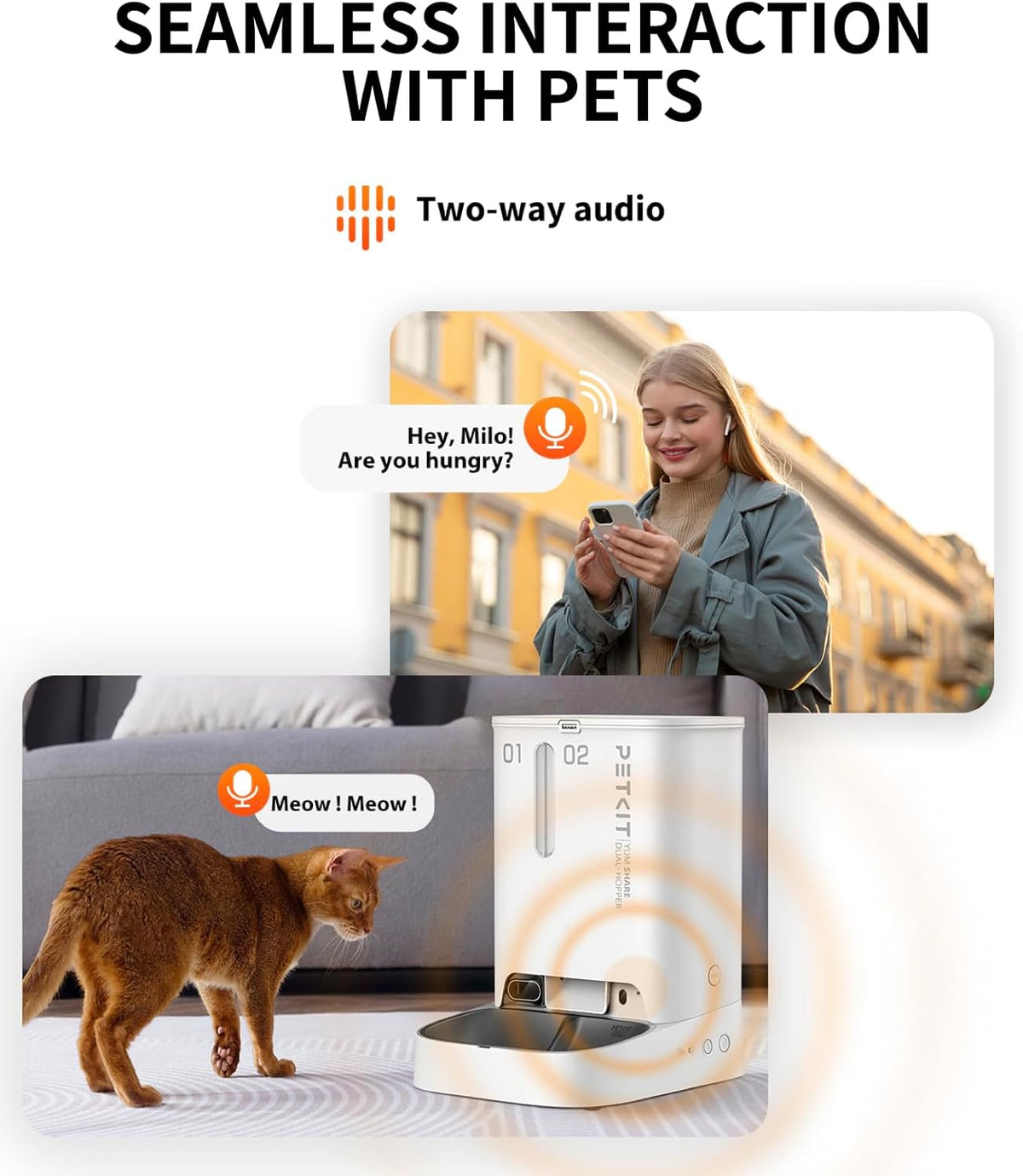 PETKIT YumShare Dual-hopper Automatic Feeder with Camera - UK