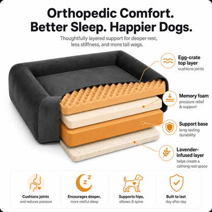 Premium Orthopedic Memory Foam Dog Bed