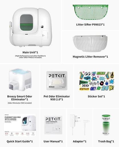 PETKIT PUROBOT MAX PRO AI-Camera Self Cleaning Cat Litter Box - UK